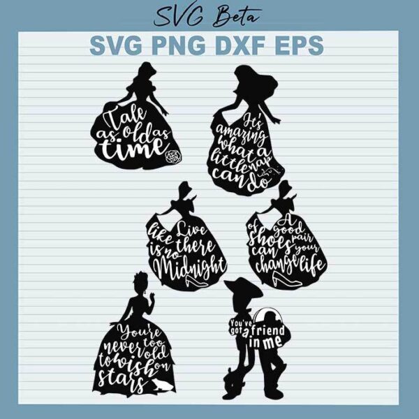 Beauty And The Beast Quotes svg