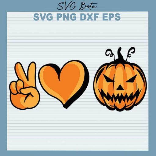 Peace Love Pumpkin SVG