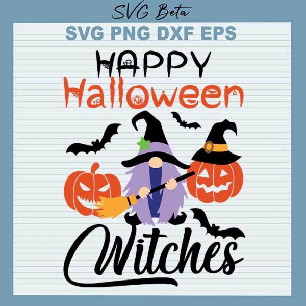 Happy Halloween Witches Gnome