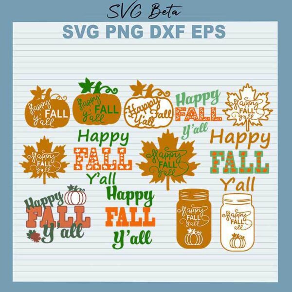 Happy Fall Y'all SVG