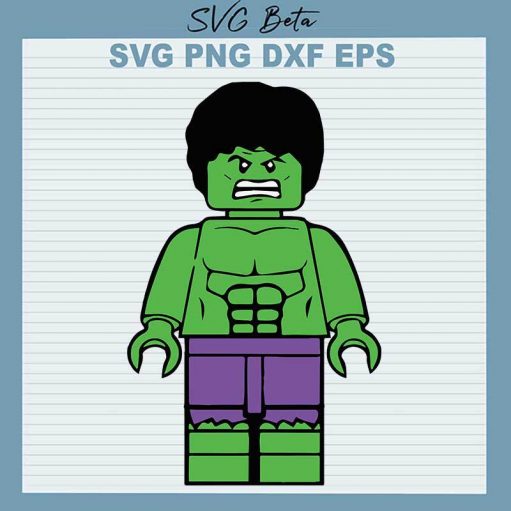 Lego Hulk SVG, Lego Marvel Avenger SVG, Hulk SVG files