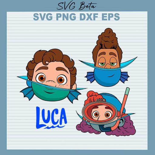 Luca Pixar Movie SVG, Disney Luca Giulia SVG, 3 Disney Luca SVG, Luca Pixar Movie SVG Cut File