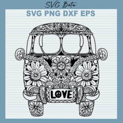 Mandala Vintage Bus svg