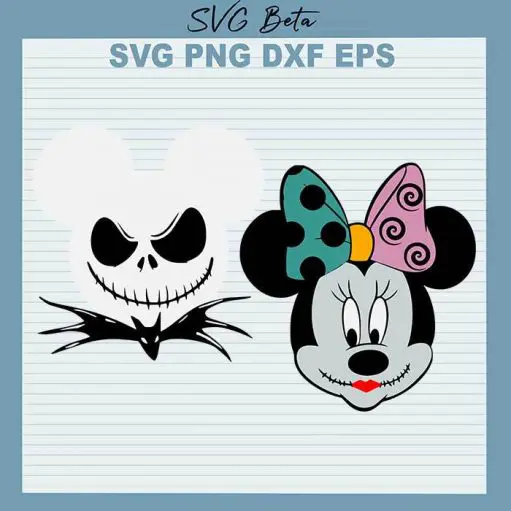 Halloween Mickey Skellington Svg