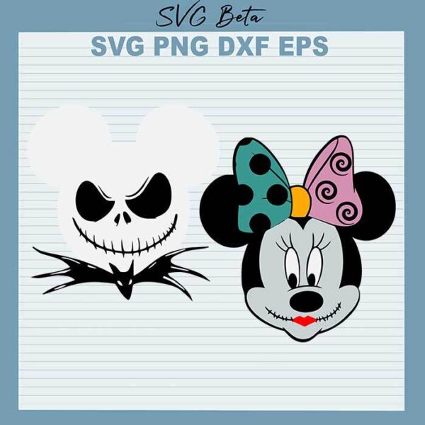 Halloween Mickey Skellington SVG