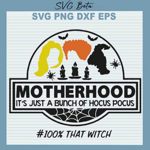 Motherhood 100% That Witch Hocus Pocus svg