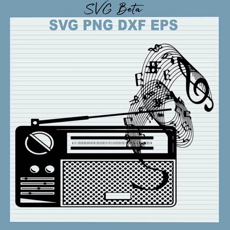 Nice Retro Radio SVG, Vintage Radio SVG PNG DXF Cut File