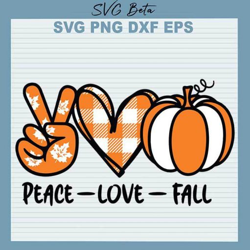 Peace Love Pumpkin Fall Svg