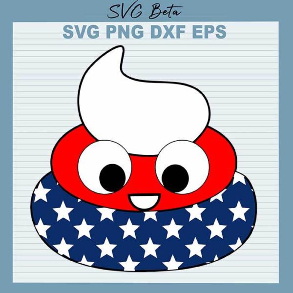 Poop american svg