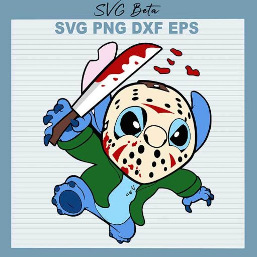 Jason Voorhees Stitch SVG, Jason Voorhees SVG, Stitch Halloween Cut File