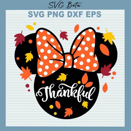 Thankful Minnie Mouse SVG