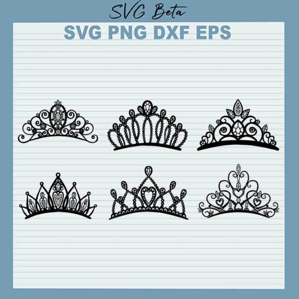 Tiara princess crown svg