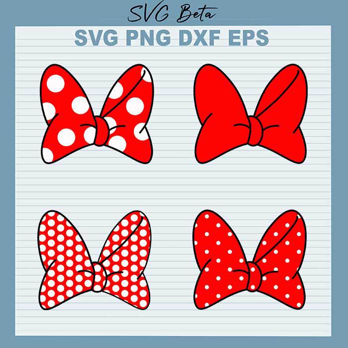 Minnie Mouse Bow SVG, Disney Bow SVG, Minnie MouseSVG Cut File