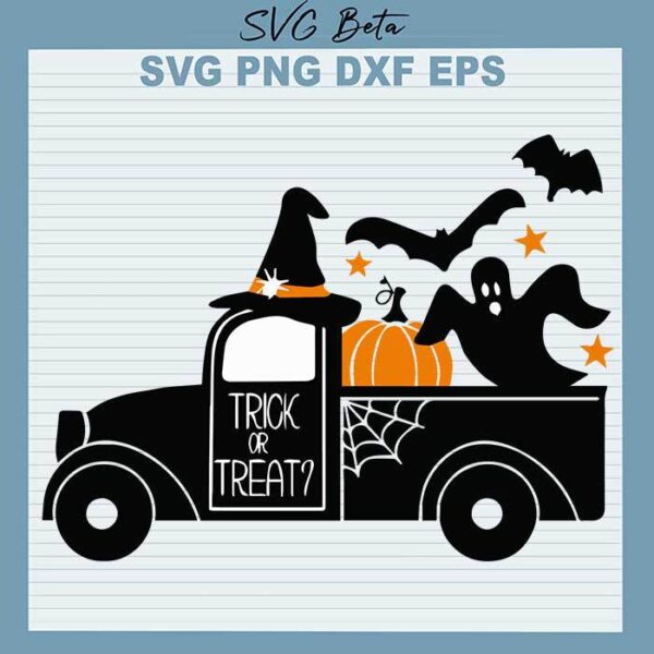 Trick Or Treat Halloween Truck svg