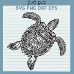 Mandala Turtle SVG, Turtle SVG, Mandala SVG Cut Files For Cricut