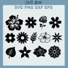 Tropical Flowers Svg
