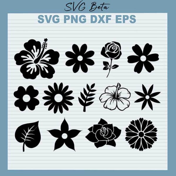 Tropical Flowers SVG