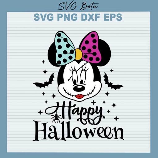 Happy Halloween Sally Minnie SVG