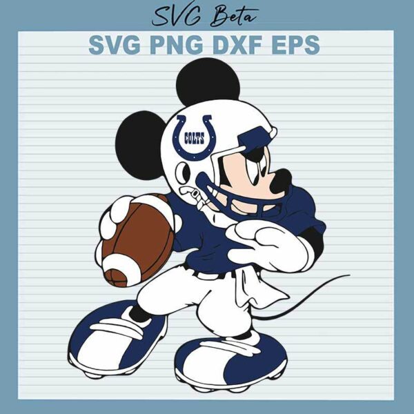 Mickey Indianapolis Colts Football SVG
