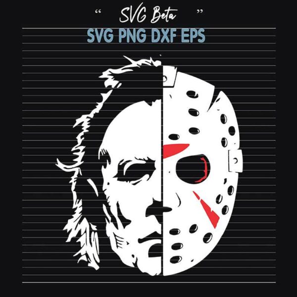 Jason Michael Myers Mask SVG, Friday The 13th Halloween Movie SVG, Horror Movies PNG DXF cut file for cricut