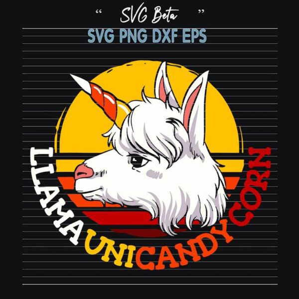 Llama Unicandy Corn SVG
