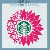 Breast Cancer Sunflower Starbuck Logo SVG