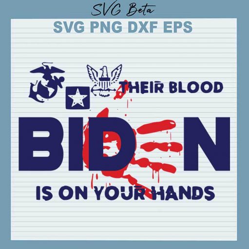 Their Blood Biden Is On Your Hands Svg