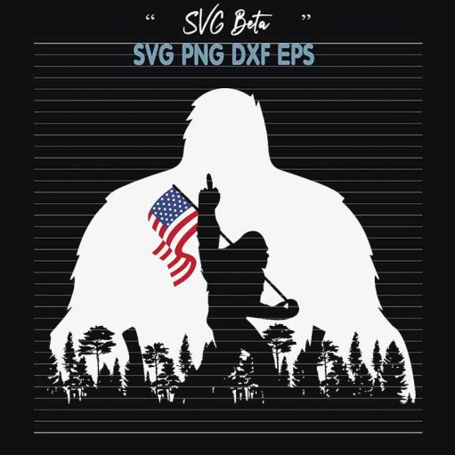 Bigfoot American Flag SVG, Bigfoot SVG, American Flag SVG PNG DXF