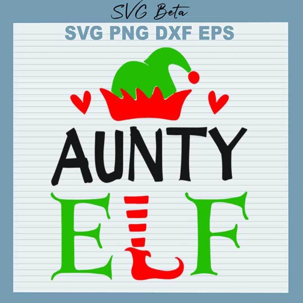 Christmas Aunty Elf SVG