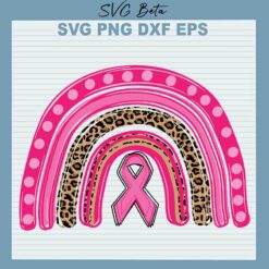 Breast Cancer Awareness Rainbow SVG