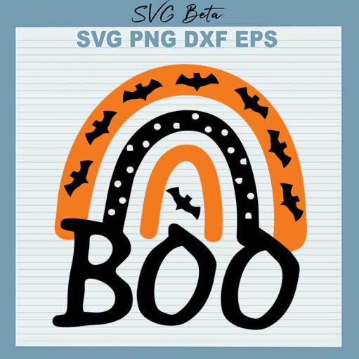 Halloween Rainbow Boo SVG