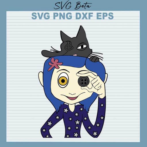 Coraline Button Eyes svg