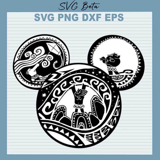 Disney Moana Mickey Ears SVG