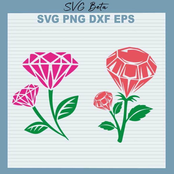 Diamond Flower SVG
