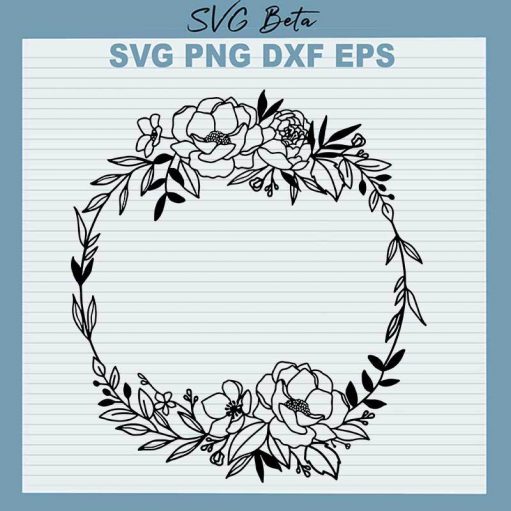 Floral Wreath SVG