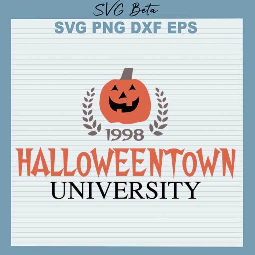 Pumpkin Halloween Town University SVG