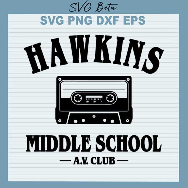 hawkins midle school stranger things svg