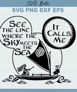 Disney Moana See The Line SVG, Moana Mickey Ears SVG, Disney Moana Songs PNG DXF cut file for cricut