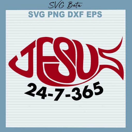 Jesus 27 7 365 SVG