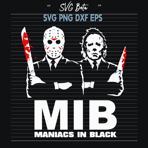 Maniacs in Black horror movie SVG