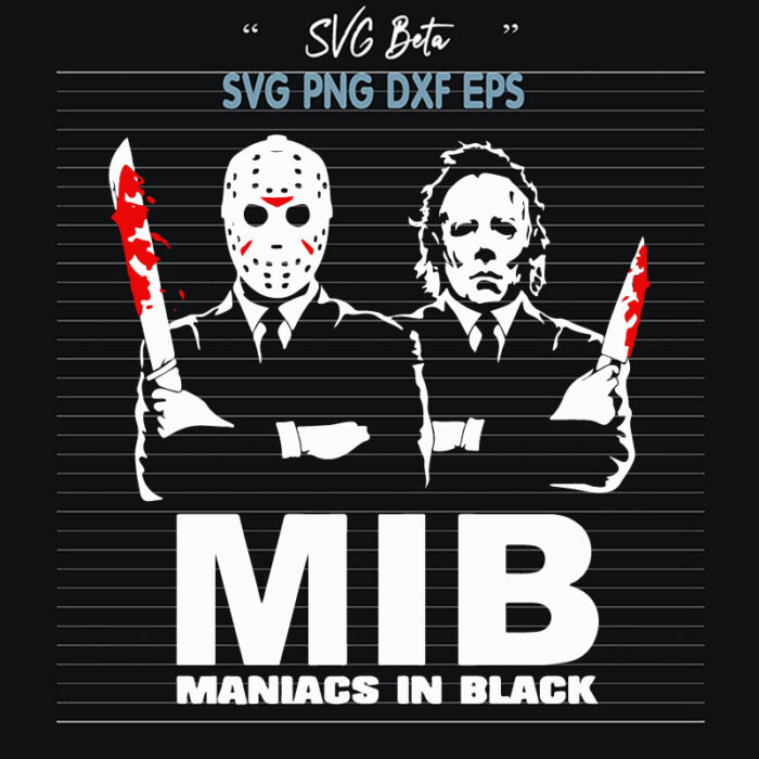 Maniacs in Black horror movie SVG