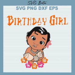 Moana Birthday Girl SVG