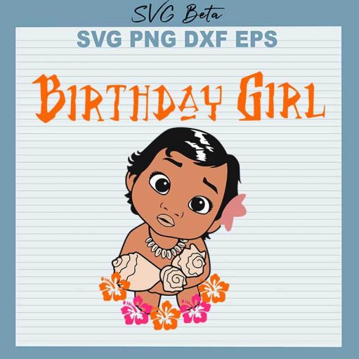 Moana Birthday Girl SVG