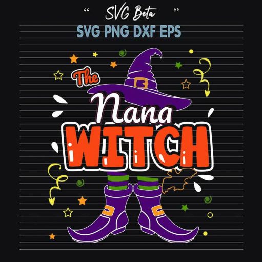 Halloween Nana Witch Svg