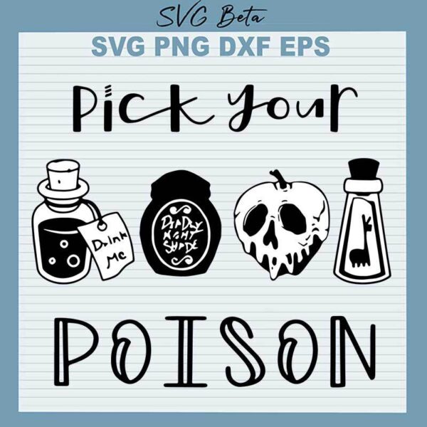 Halloween Pick Your Poison SVG