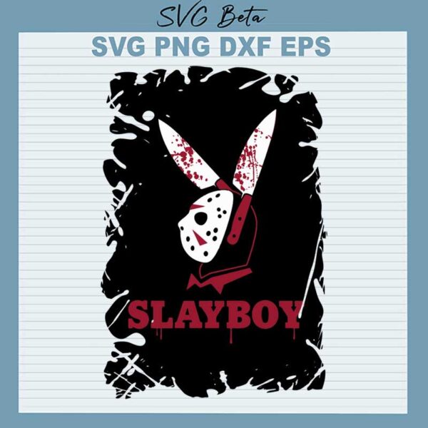 Playboy Jason Voorhees SVG, Jason Voorhees horror movie SVG PNG DXF Cut Files