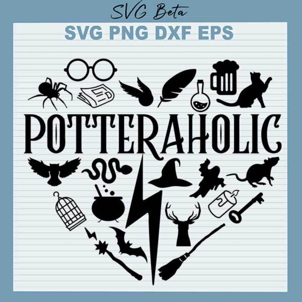 I Am Potter Aholic Heart SVG