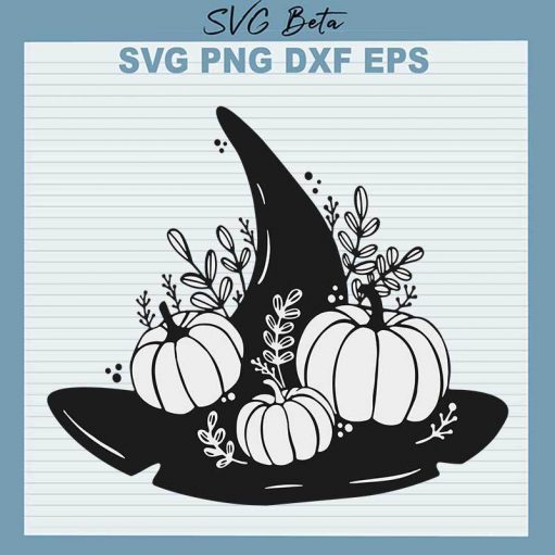 Halloween Witch Hat SVG, Pumpkin Hat  SVG, Halloween Hat SVG PNG DXF