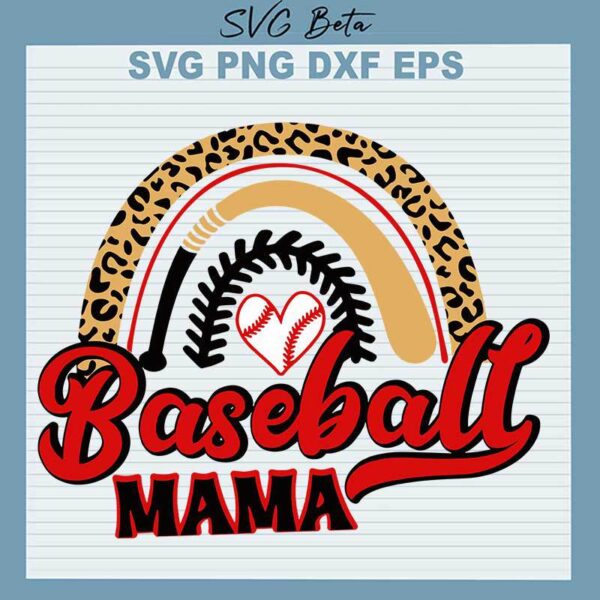 Baseball Rainbow Mama SVG
