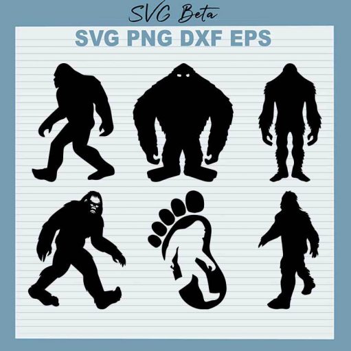 Bigfoot SVG, Bigfoot Bundle SVG PNG DXF cut file